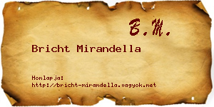 Bricht Mirandella névjegykártya